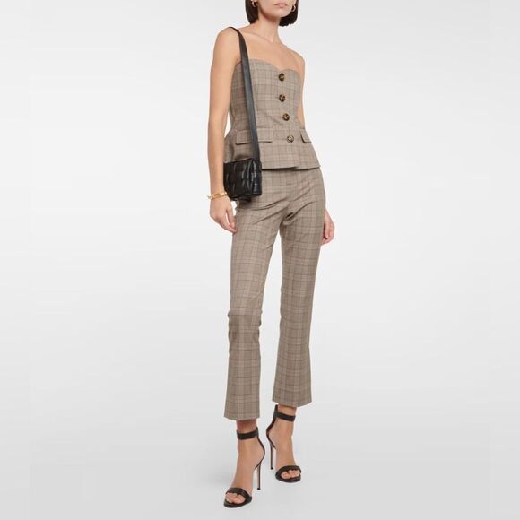 NWOT Veronica Beard Arte Plaid Split Hem Pants - Picture 1 of 9